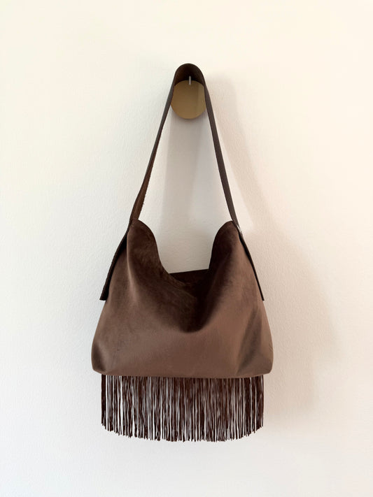 Sac upcyclé tissu et cuir