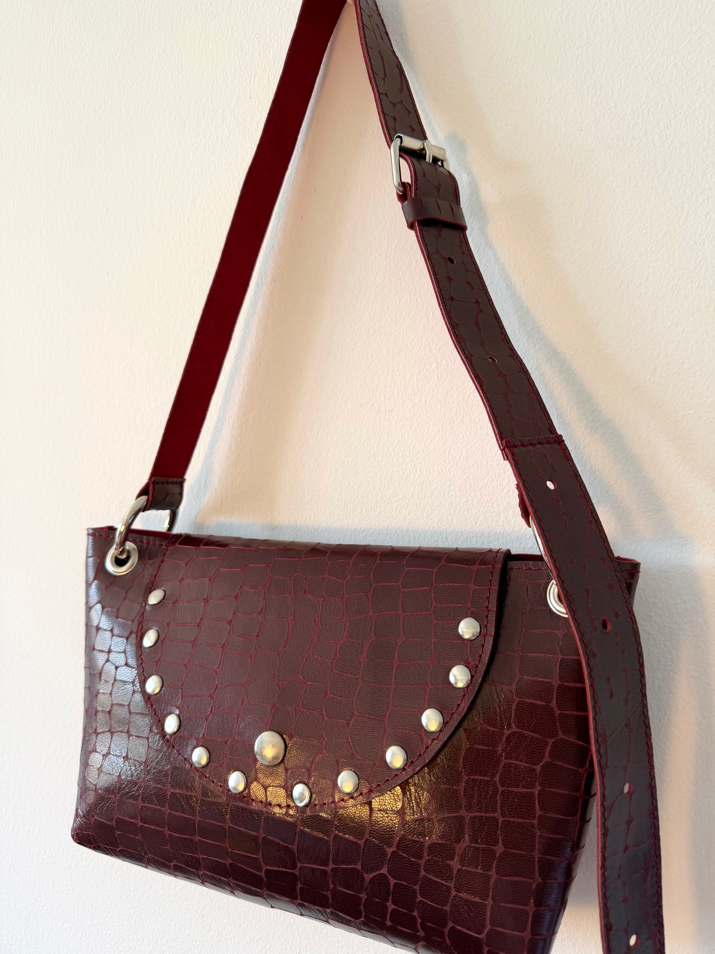 Sac Frigg bordeaux croco