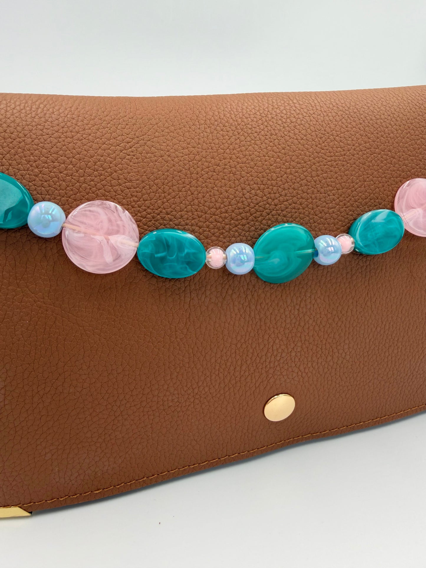 Sac Elma camel perles