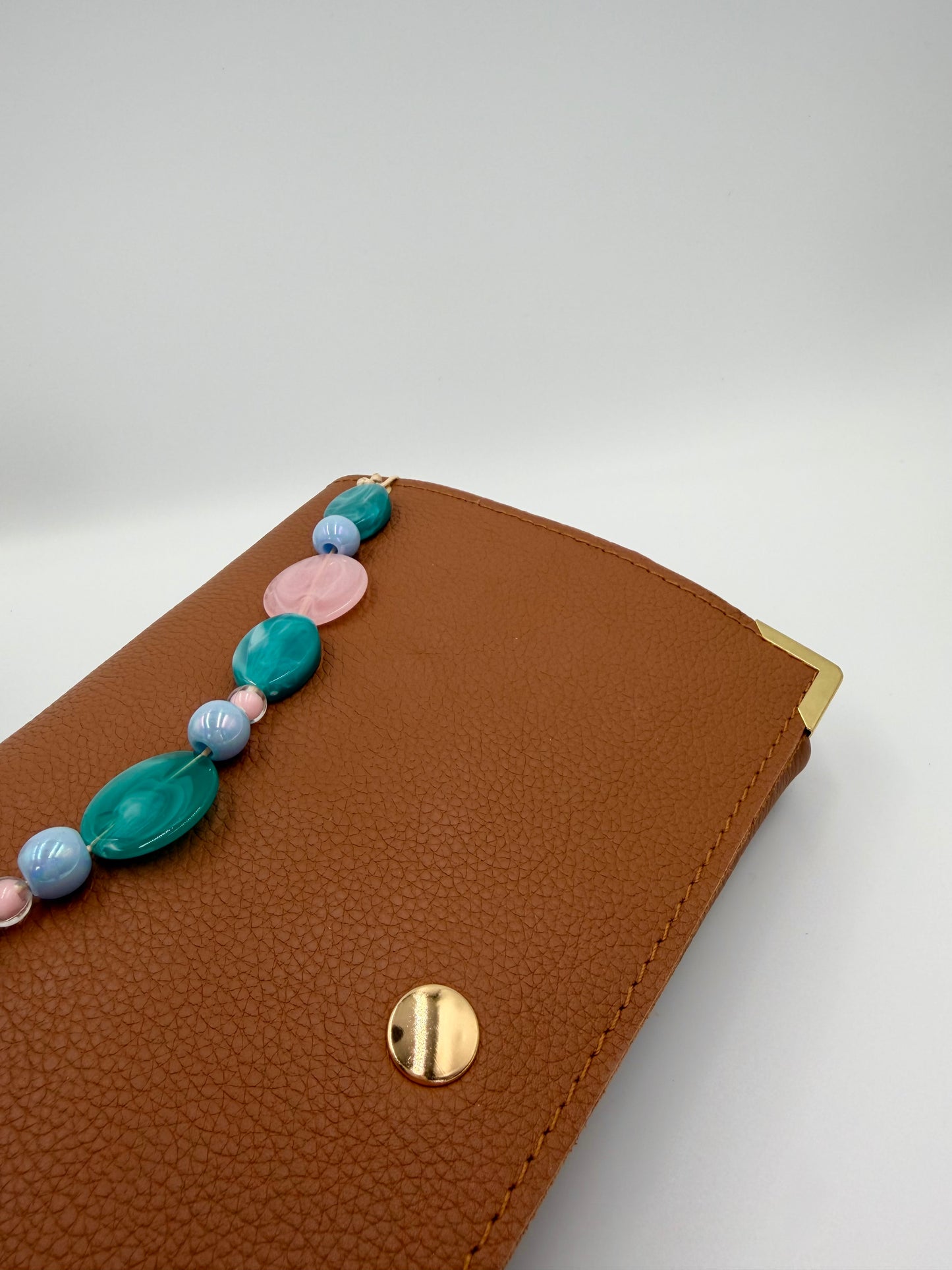 Sac Elma camel perles
