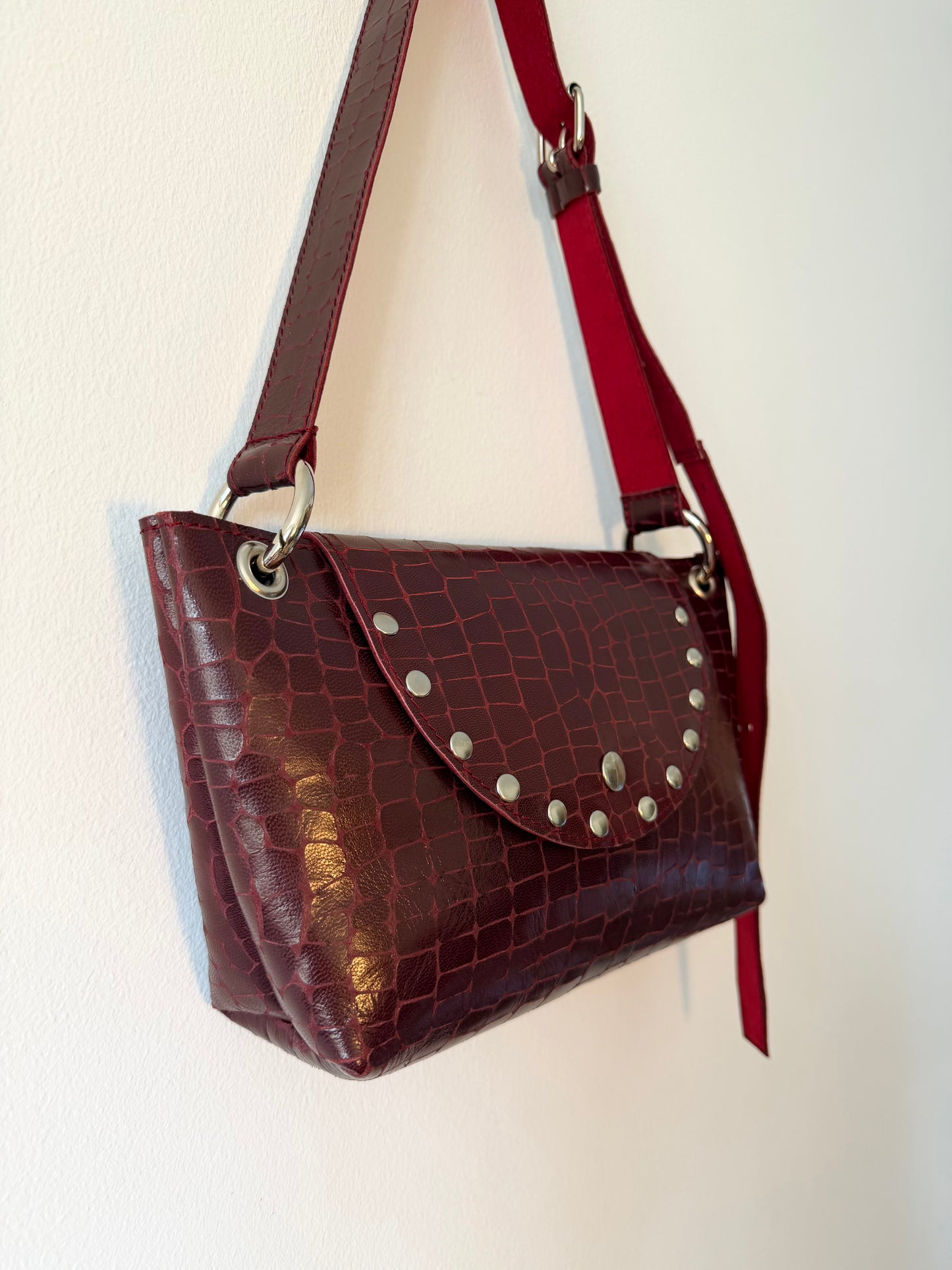 Sac Frigg bordeaux croco