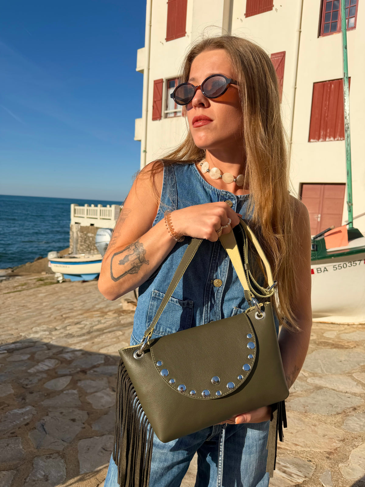 Sac Frigg franges kaki