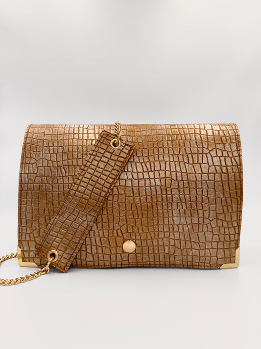 Sac Elma croco cuivré