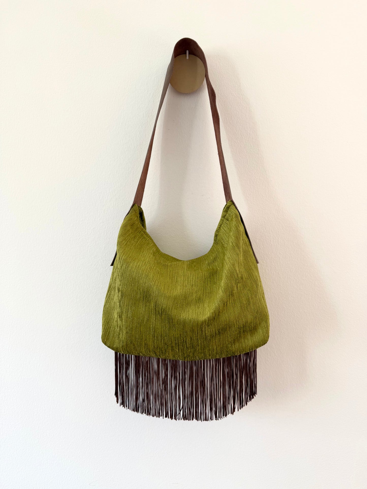 Sac upcyclé tissu et cuir