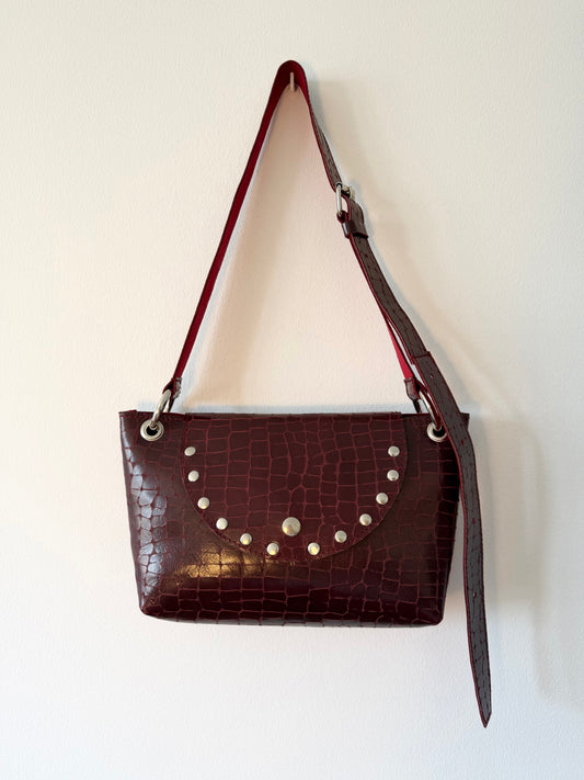 Sac Frigg bordeaux croco