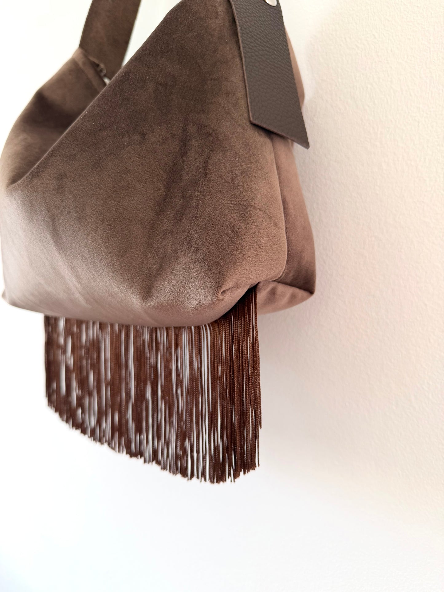 Sac upcyclé tissu et cuir